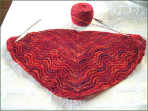 Feather and Fan Shawl