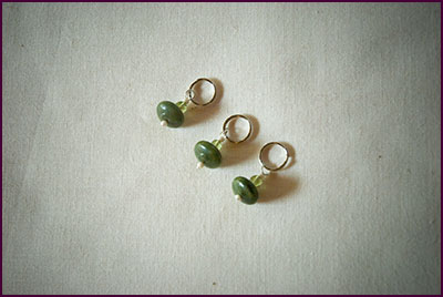 Green Stitch Markers